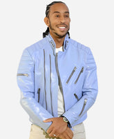 Ludacris iHeartRadio 2024 Blue Biker Jacket